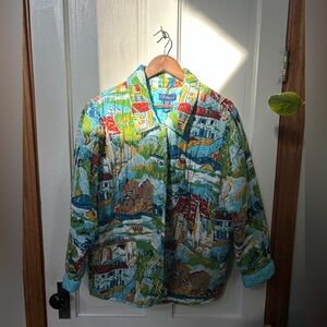 Vintage print jacket | Vintage Statement Jacket | Size 1X